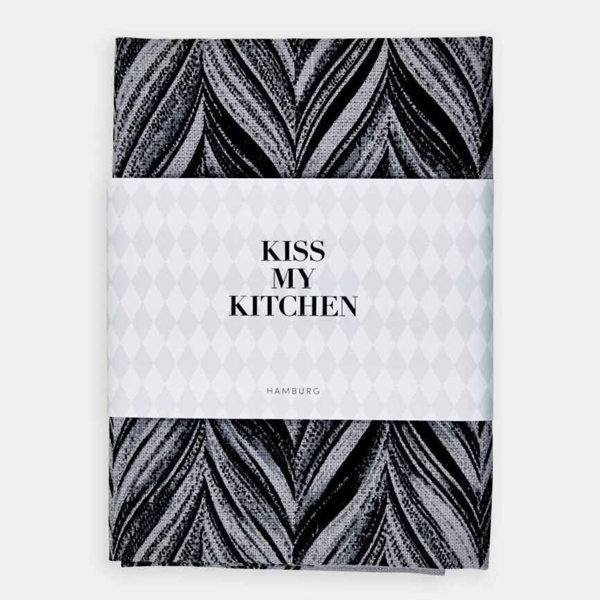 Kiss my Kitchen Geschirrtuch grau feder
