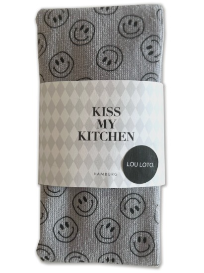Kiss my Kitchen Soft Cotton Geschirrtuch Smiley