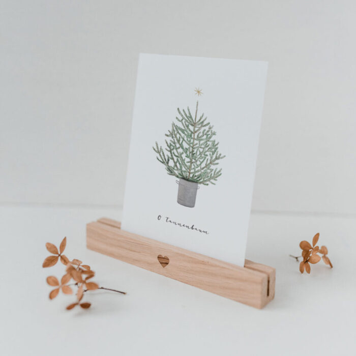 Eulenschnitt Postkarte o tannenbaum