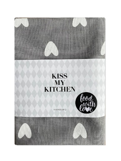 Kiss my Kitchen Geschirrtuch Herzen