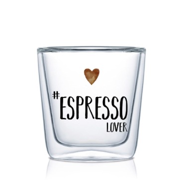 Espresso Glas doppelwandig mit Herz