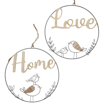 Boltze Dekoring Home und Love mit vögeln